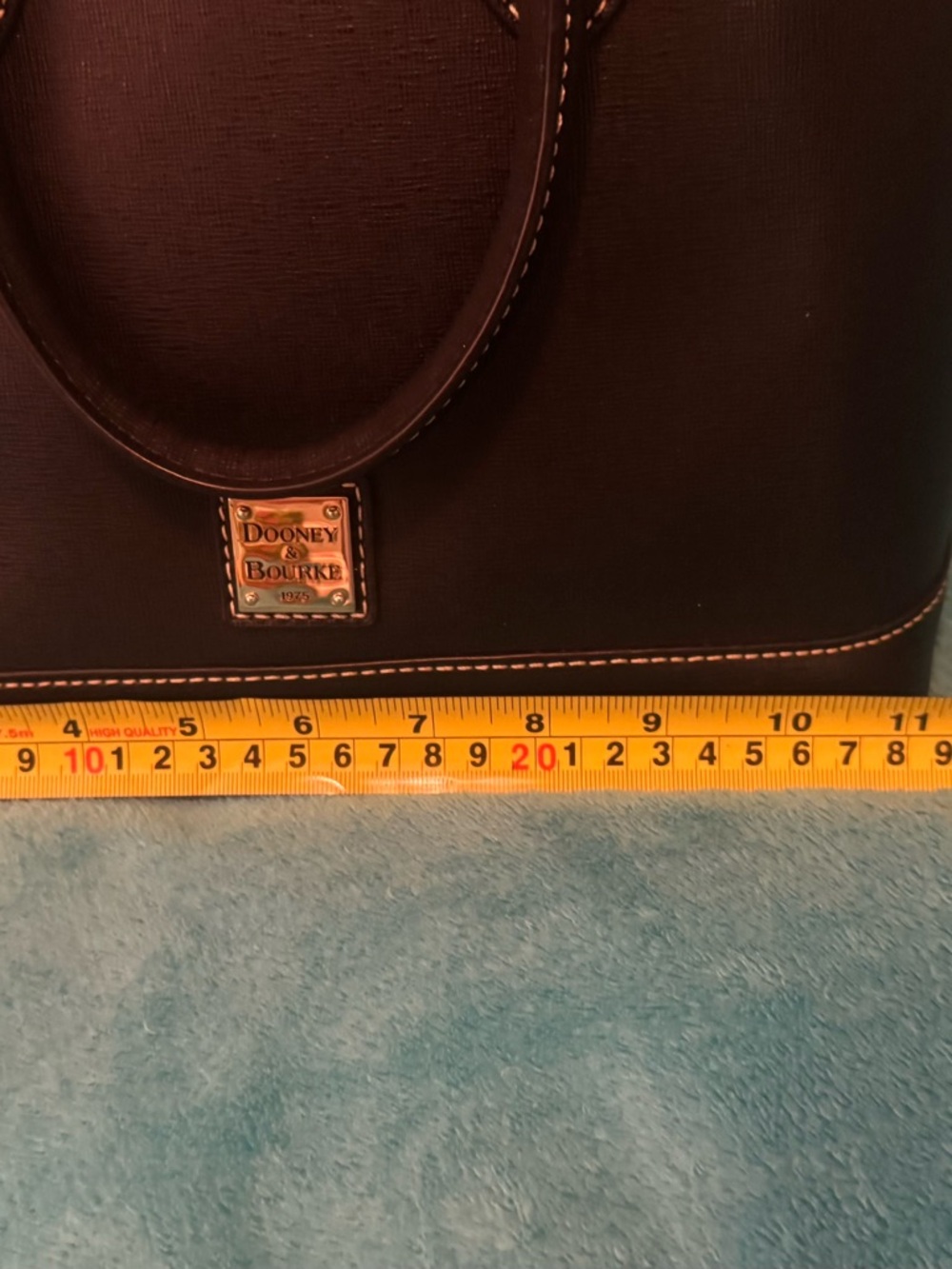 Dooney & Bourke Black Leather Dome Satchel - Picture 7 of 8